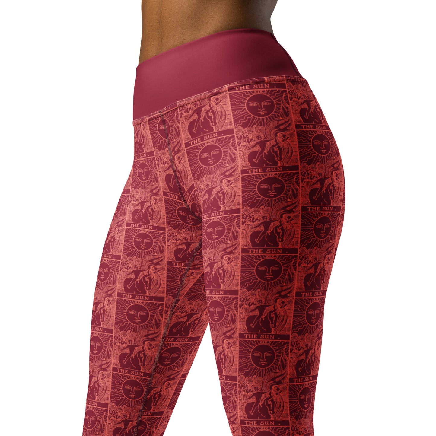 The Sun Card Yoga Leggings - Pink