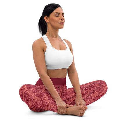 The Sun Card Yoga Leggings - Pink