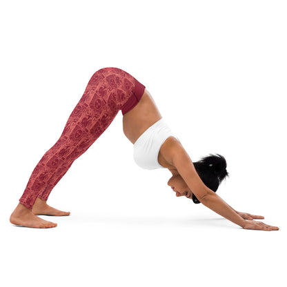 The Sun Card Yoga Leggings - Pink