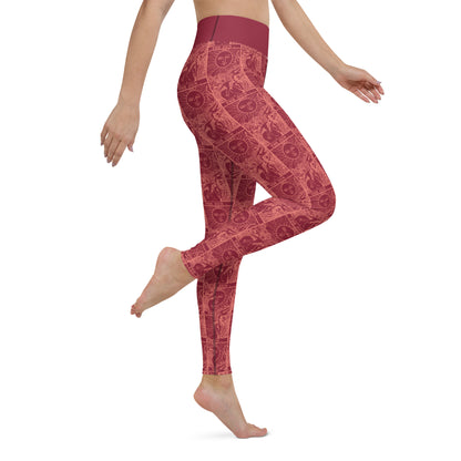 The Sun Card Yoga Leggings - Pink