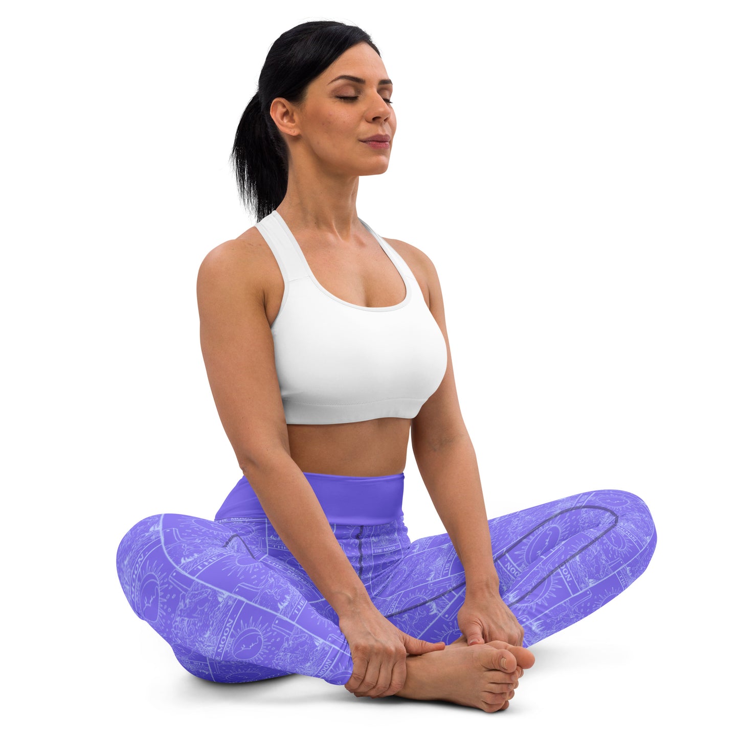 The Moon Card Yoga Leggings - Purple