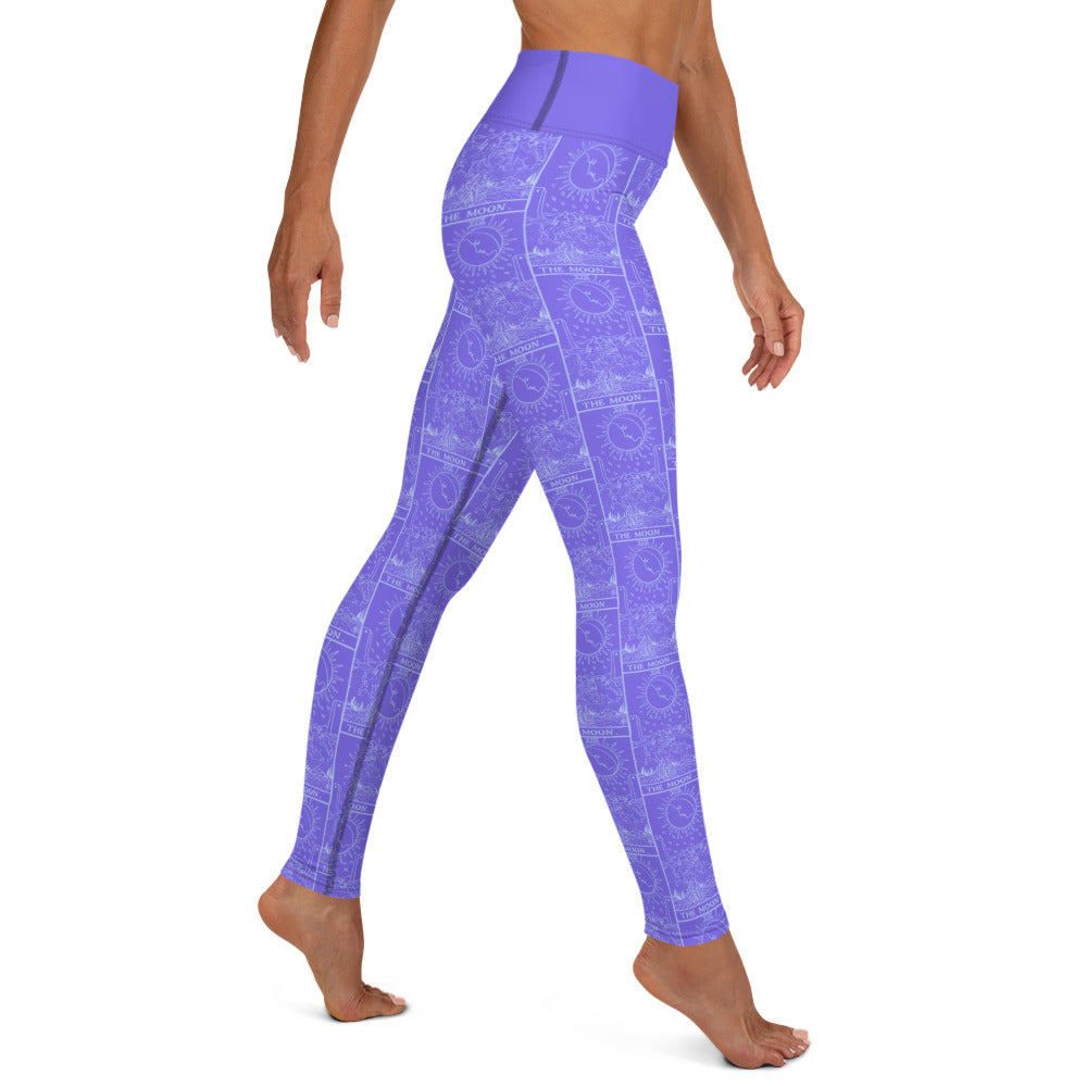 The Moon Card Yoga Leggings - Purple