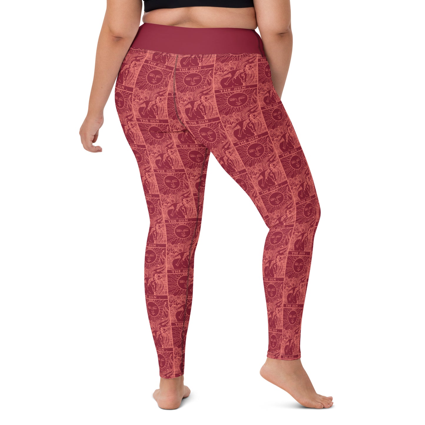 The Sun Card Yoga Leggings - Pink