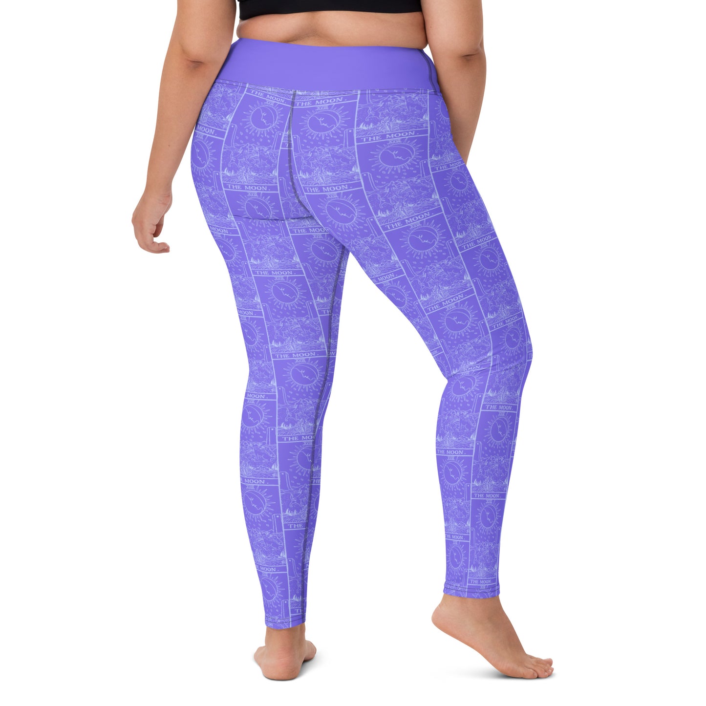 The Moon Card Yoga Leggings - Purple