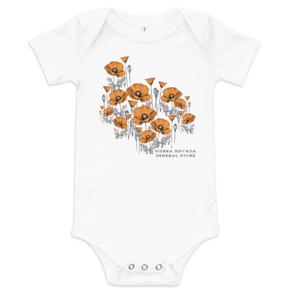 California Poppies One Piece for Babies