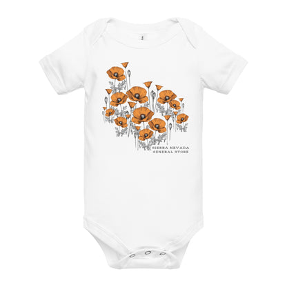 California Poppies One Piece for Babies