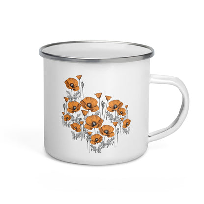 California Poppies Camping Mug