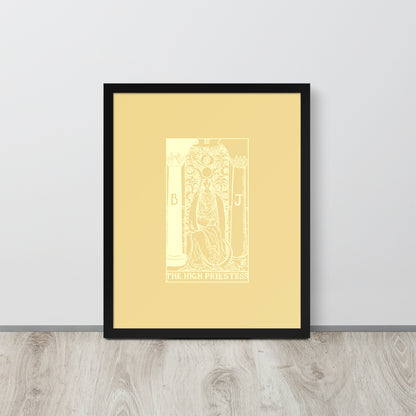 16"x 20" The High Priestess Card, Framed