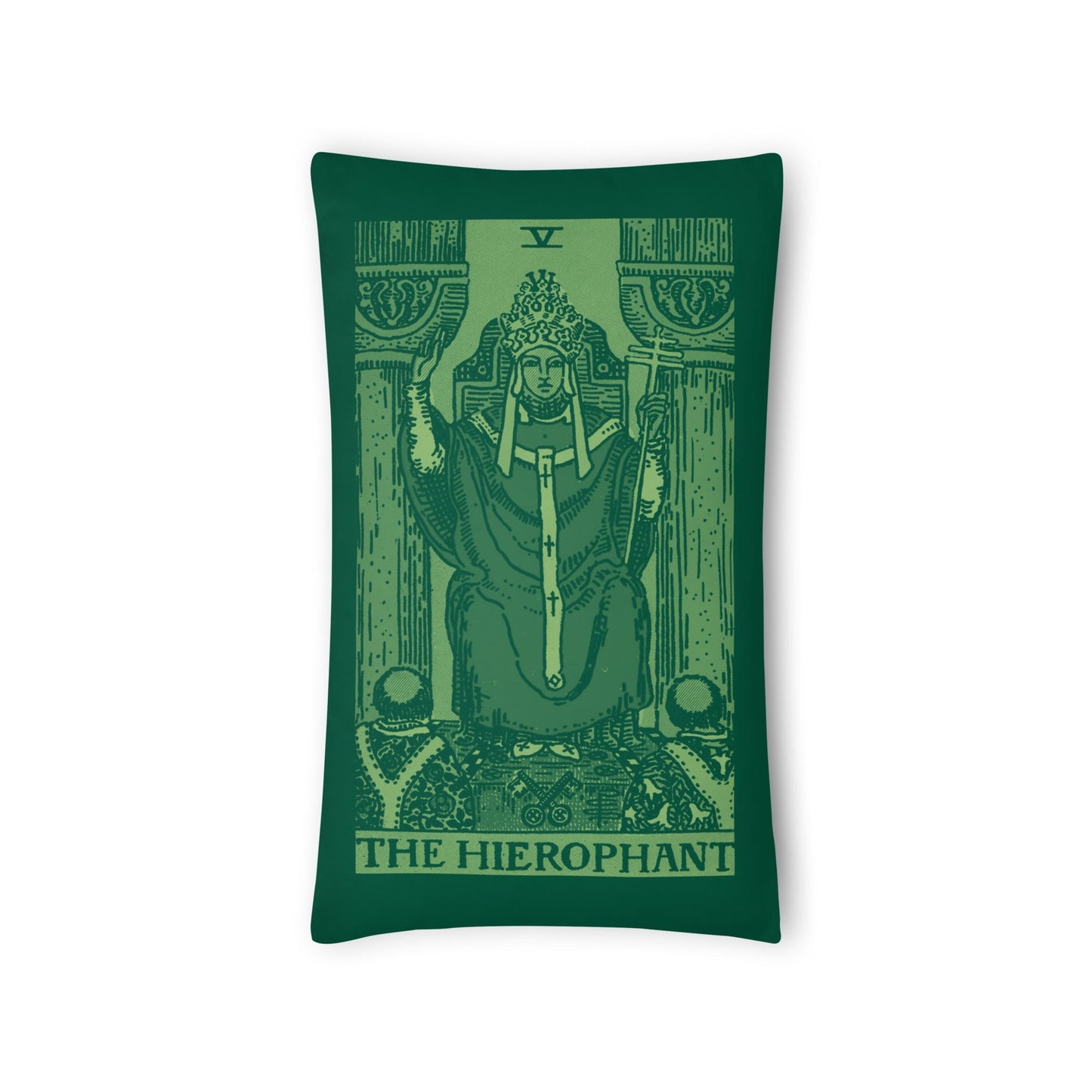 The Hierophant Card Throw Pillow