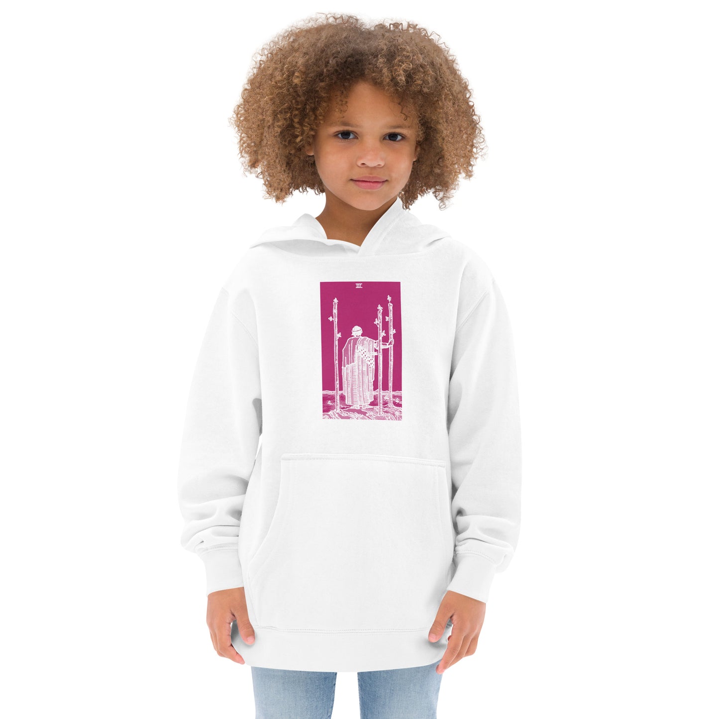 Three of Wands Card Hoodie for Kids