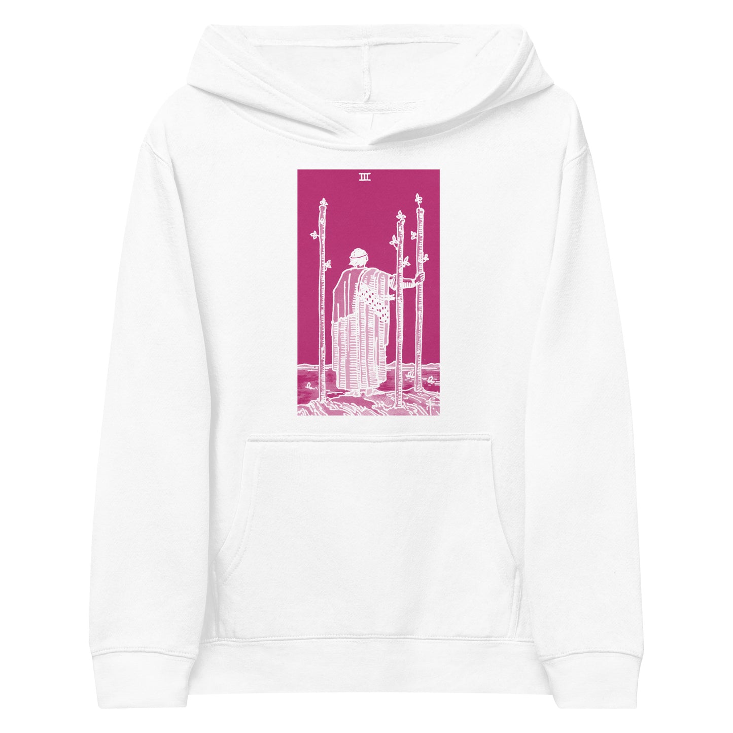 Three of Wands Card Hoodie for Kids