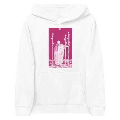 Three of Wands Card Hoodie for Kids