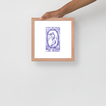 The World Card Framed Print - 10"x10"