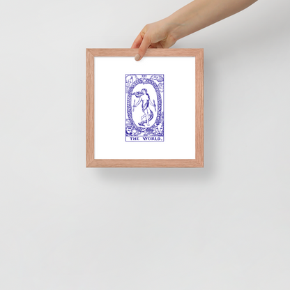 The World Card Framed Print - 10"x10"