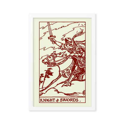 Knight of Swords Card Framed Print