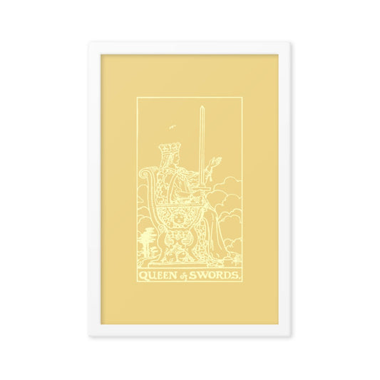 Queen of Swords Card Framed Print