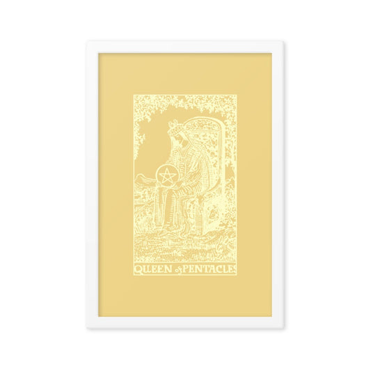 Queen of Pentacles Card Framed Print