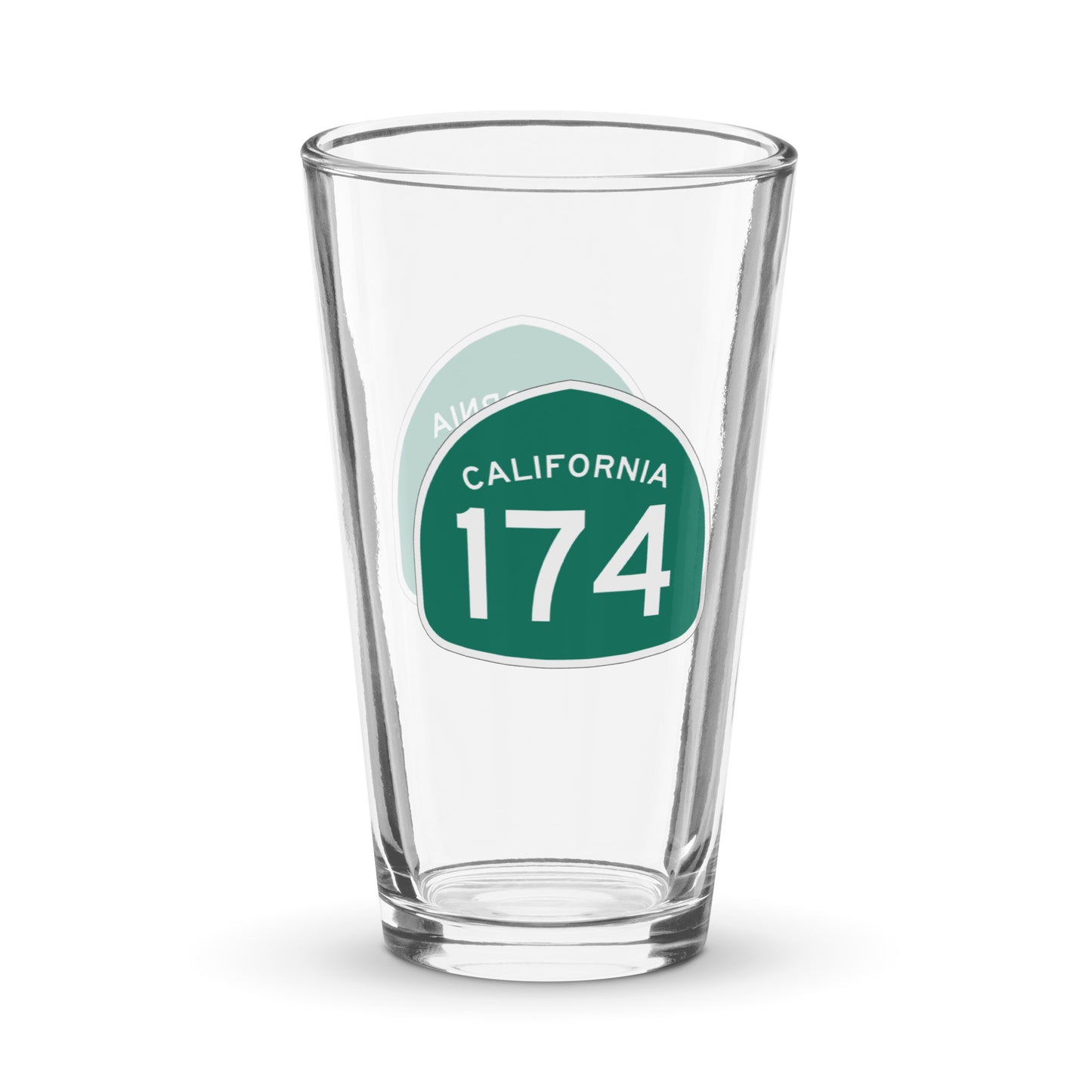 California Highway 174 Pint Glass