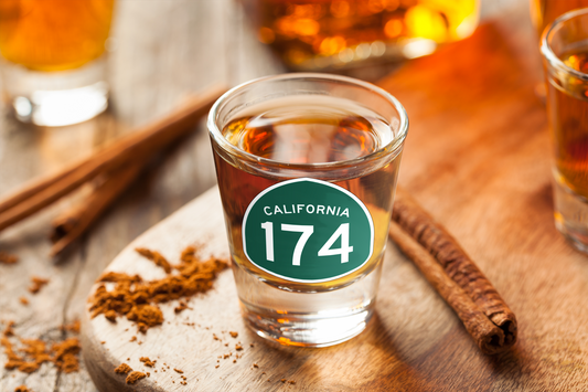 California Highway 174 1.5 oz Shot Glass