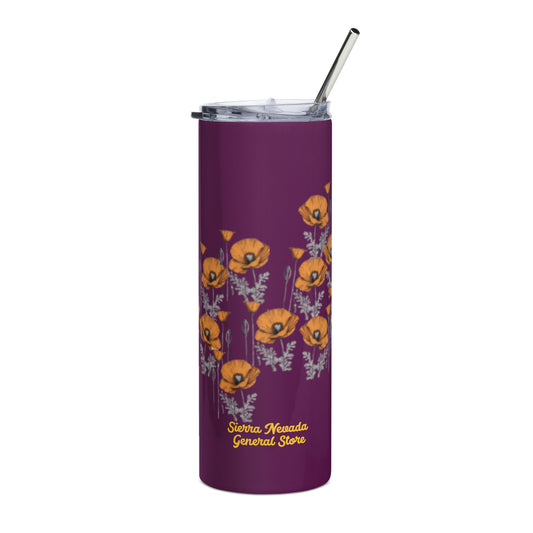 California Poppies Insulated Tumbler - Purple