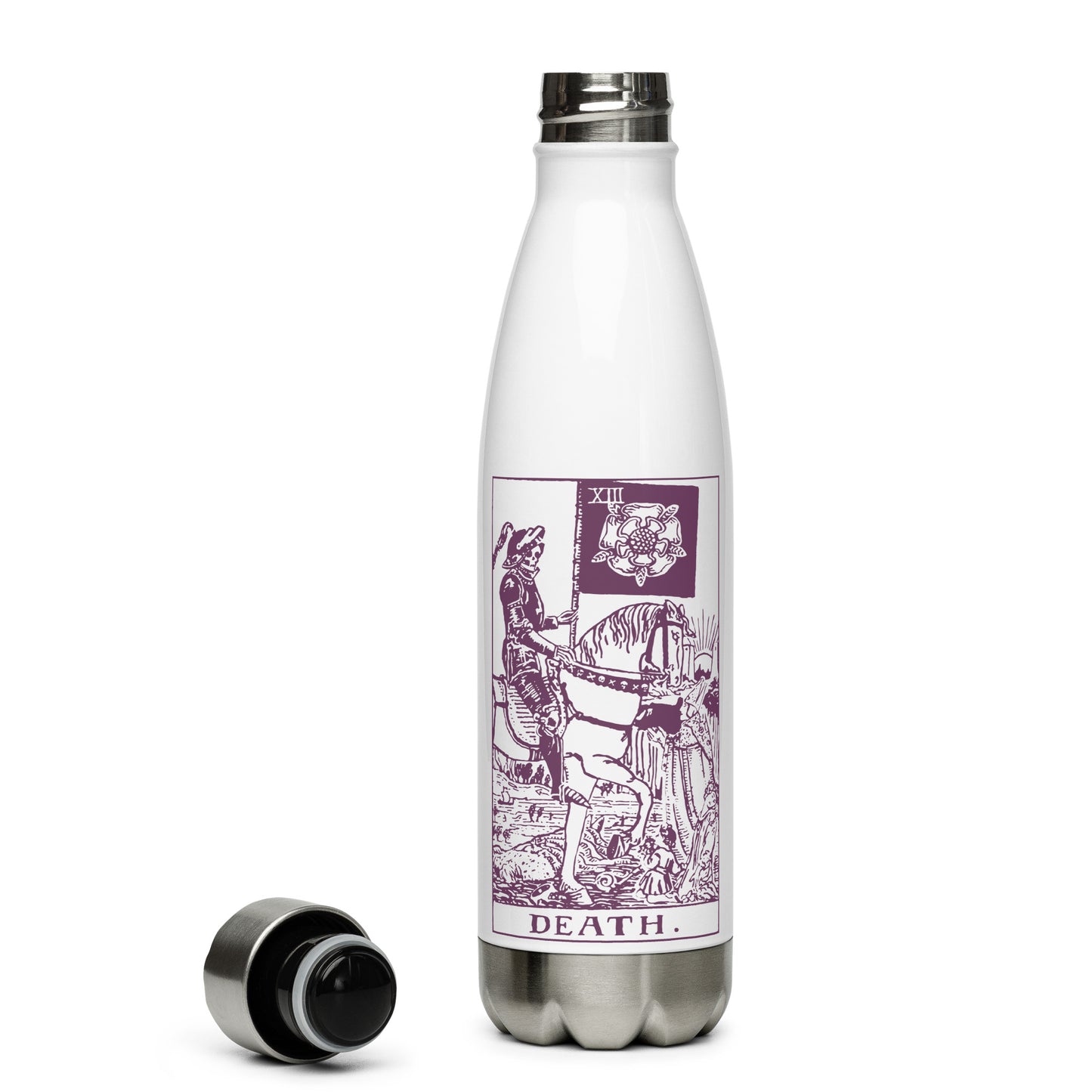 Death Card Stainless Steel Water Bottle