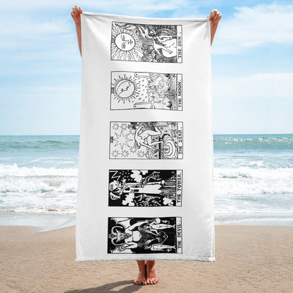 Tarot Cards XV-IXX Beach Towel