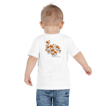 California Poppies Short Sleeve Tee for Tots