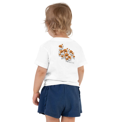 California Poppies Short Sleeve Tee for Tots