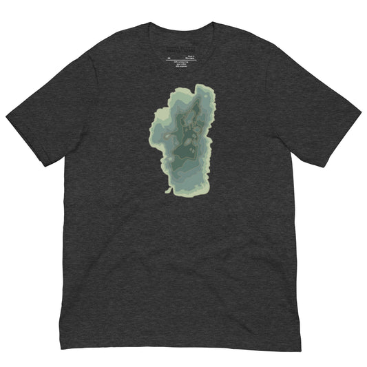 Green Tahoe Depth Map Tee