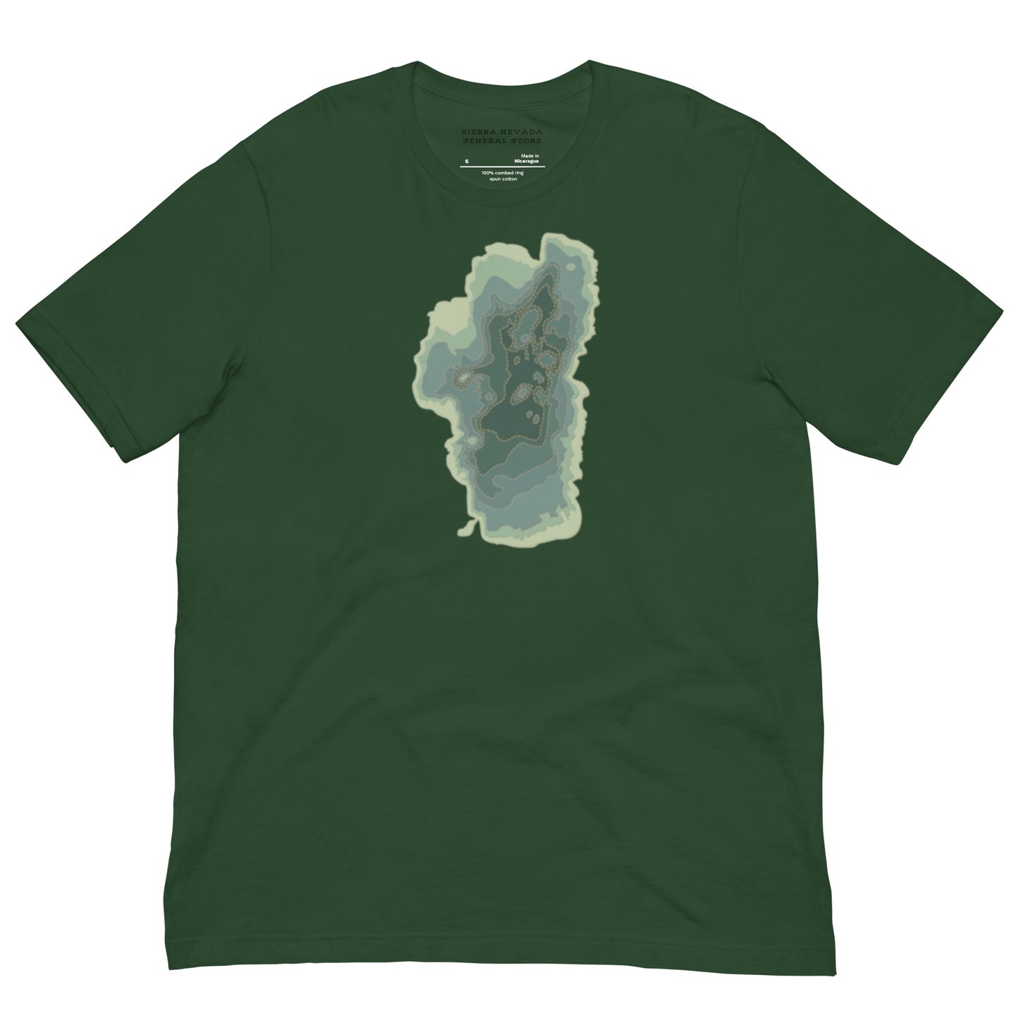 Green Tahoe Depth Map Tee