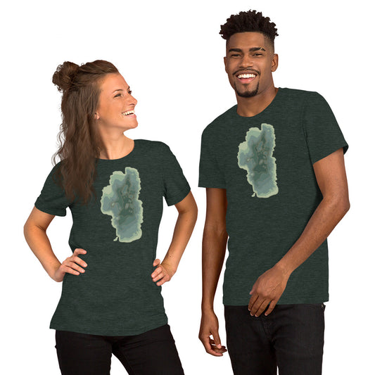 Green Tahoe Depth Map Tee