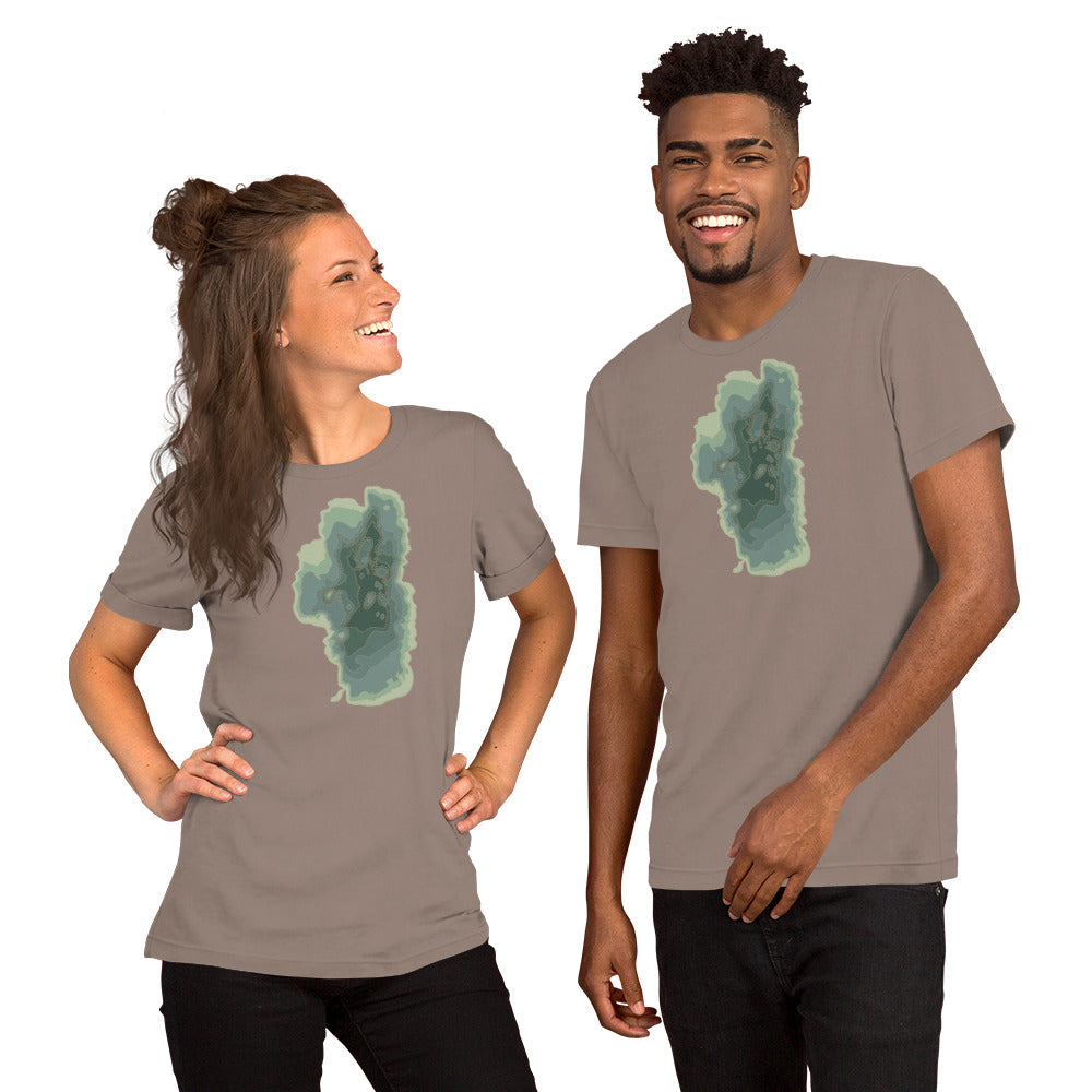 Green Tahoe Depth Map Tee