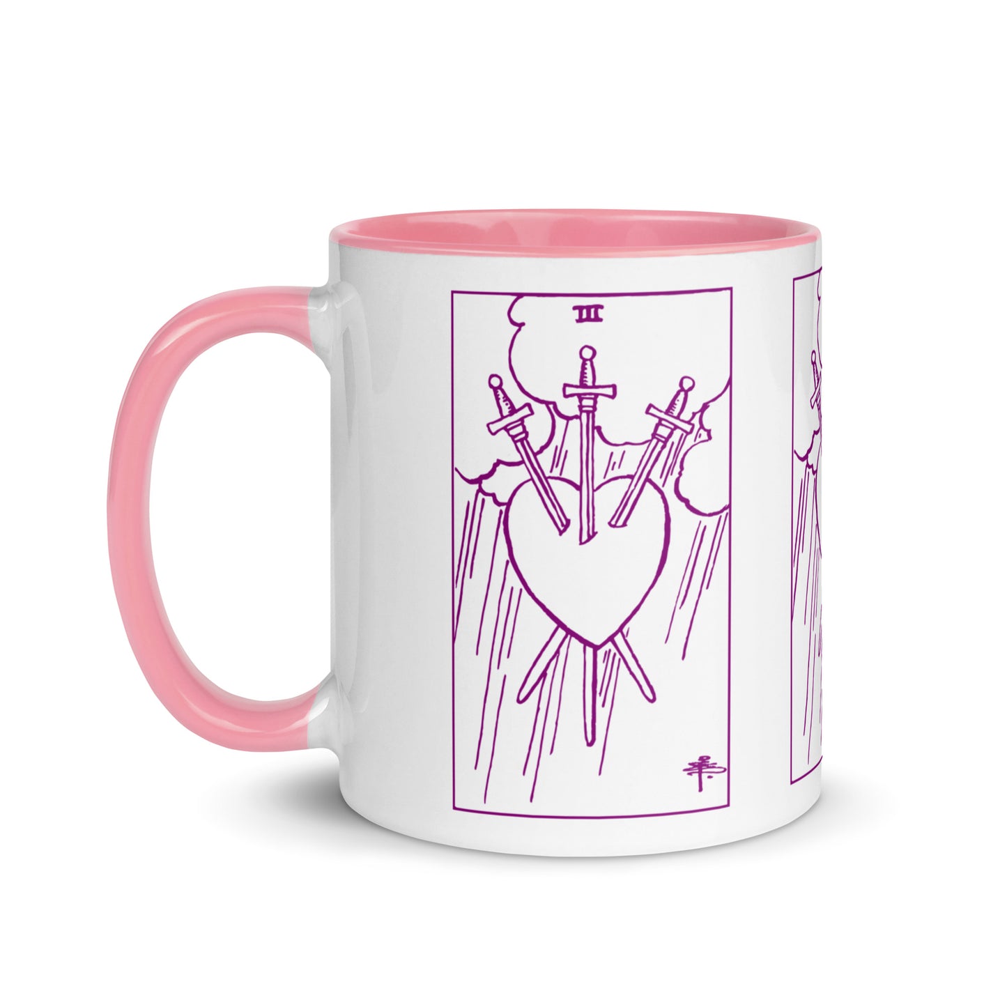 Three of Swords Card Coffee Mug