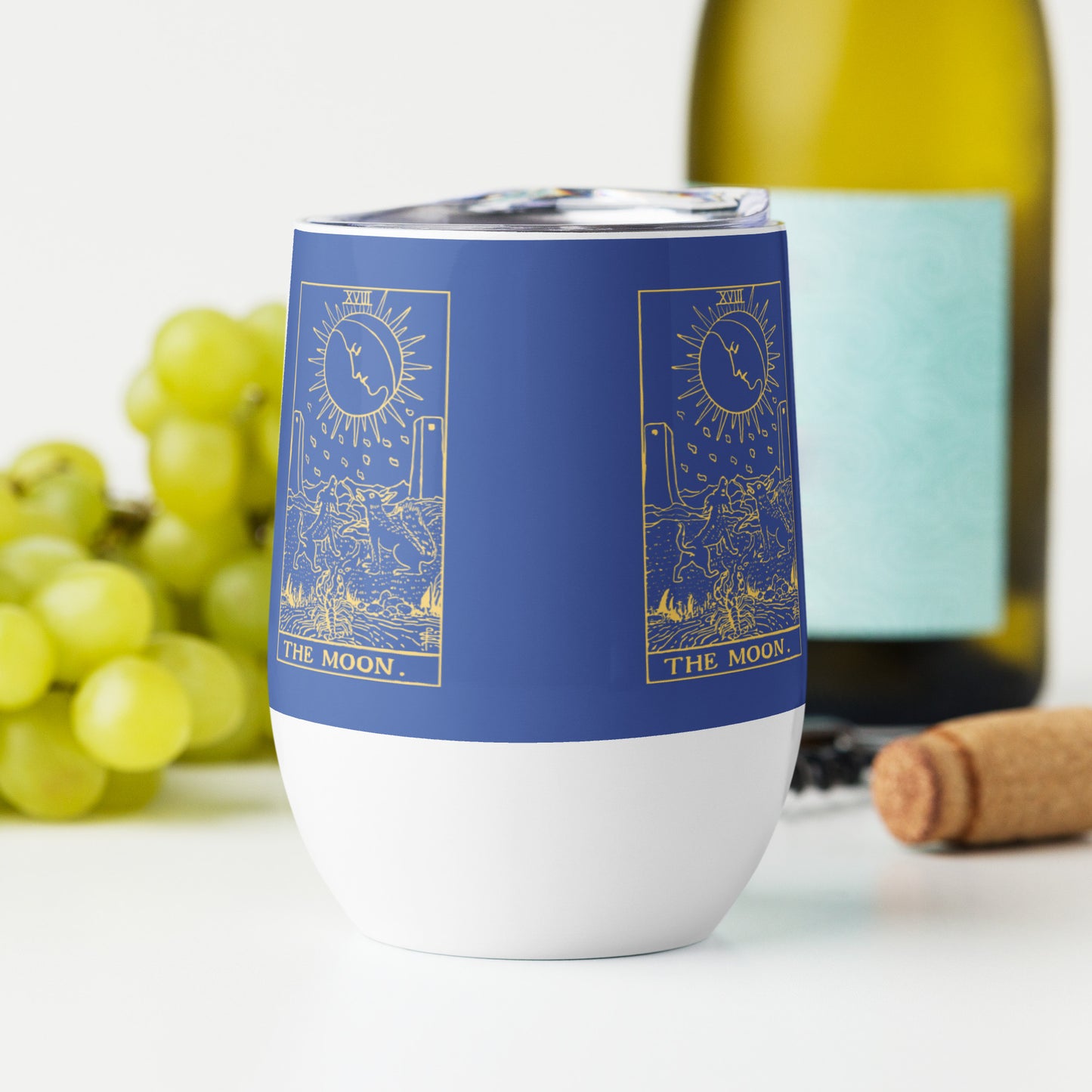 The Moon Card Wine Tumbler