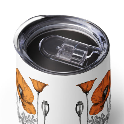 California Poppies Wine Tumbler