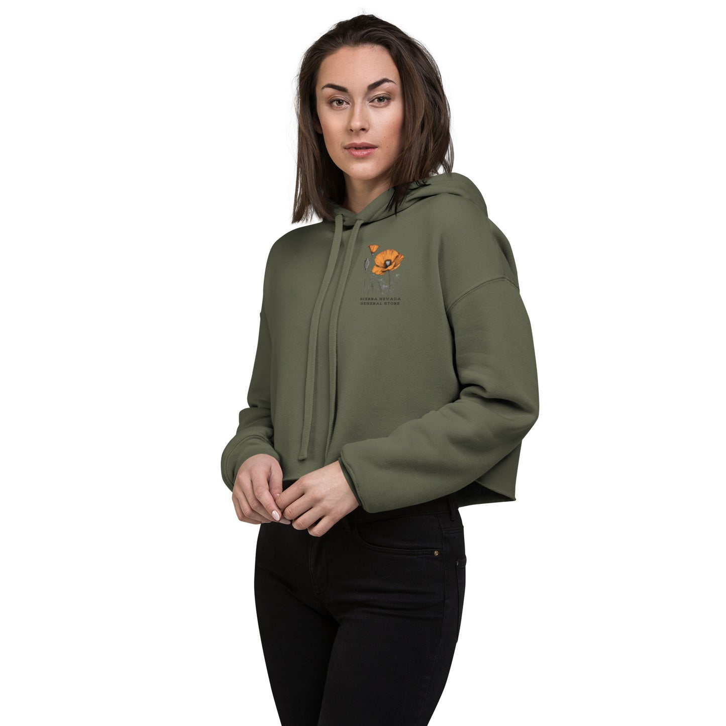 California Poppies Cropped Hoodie #2