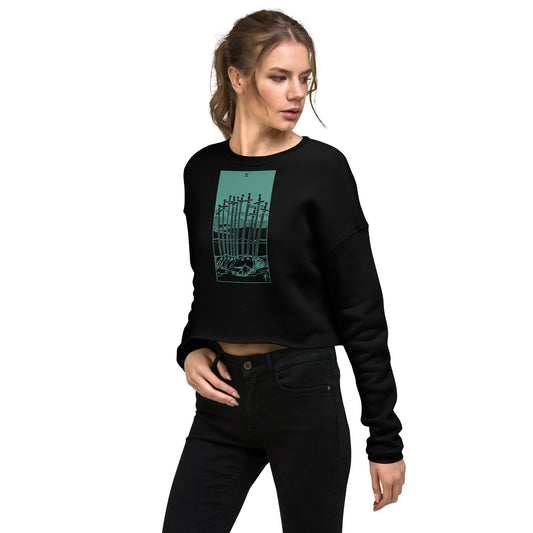 Ten of Swords Card Cropped Sweatshirt