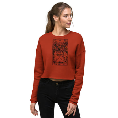 The Lovers Card Cropped Sweatshirt