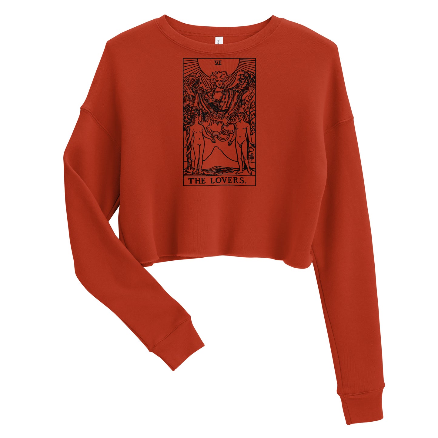 The Lovers Card Cropped Sweatshirt