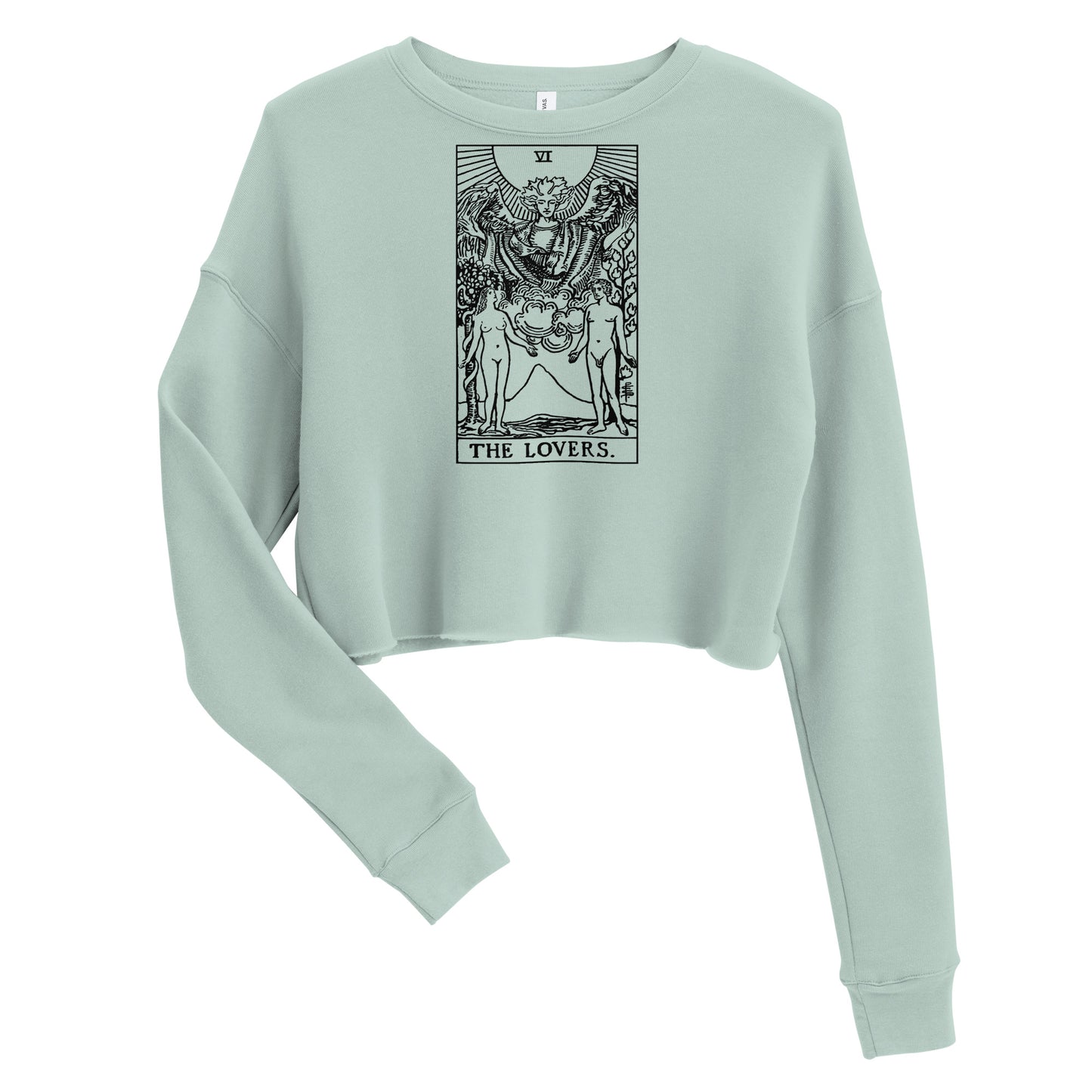 The Lovers Card Cropped Sweatshirt