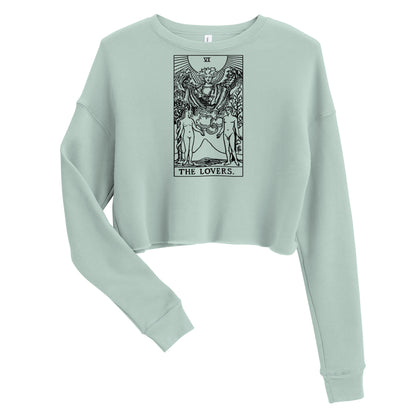 The Lovers Card Cropped Sweatshirt