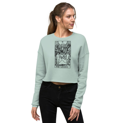 The Lovers Card Cropped Sweatshirt