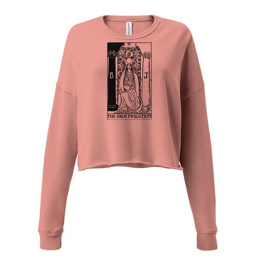 The High Priestess Card Cropped Sweatshirt