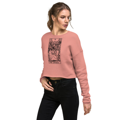 The Lovers Card Cropped Sweatshirt