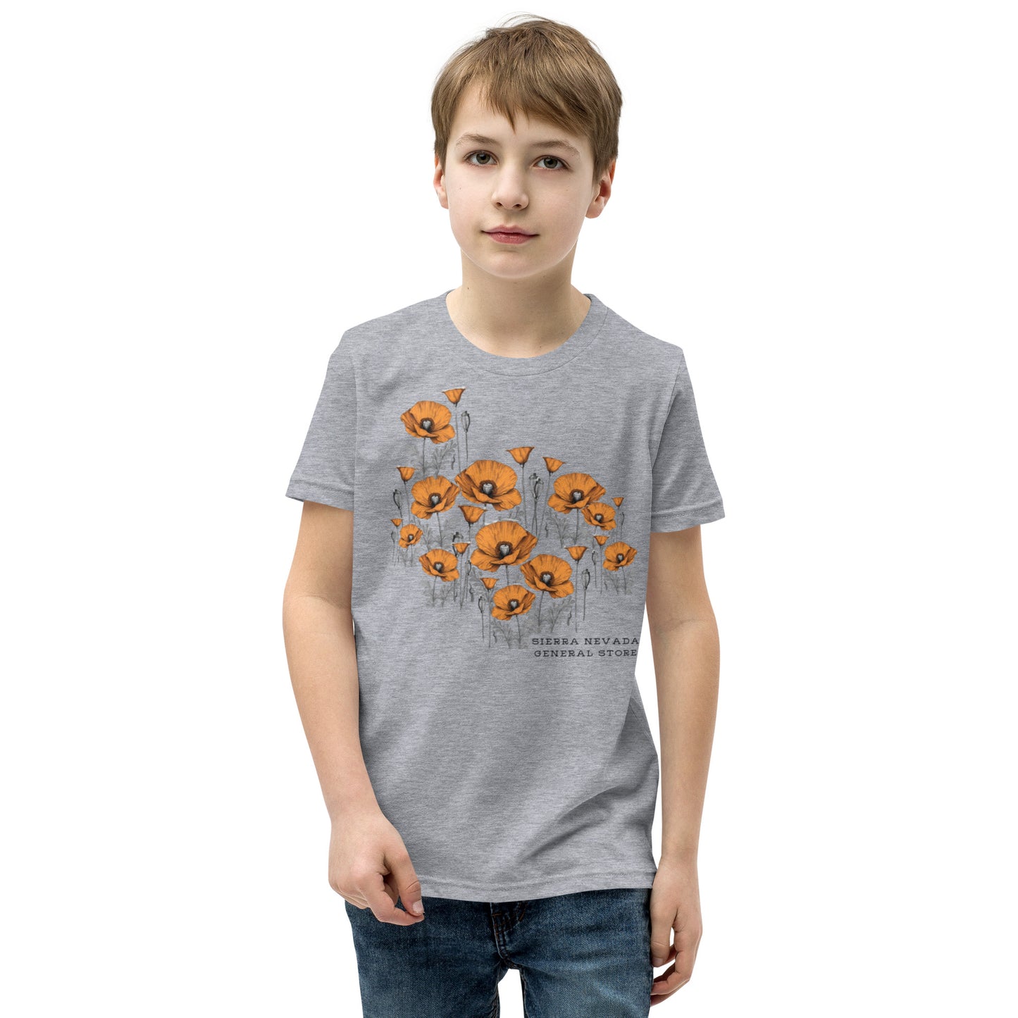 California Poppy Field Tee for Kids