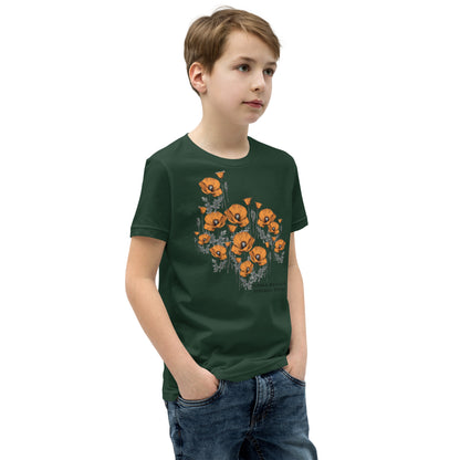 California Poppy Field Tee for Kids