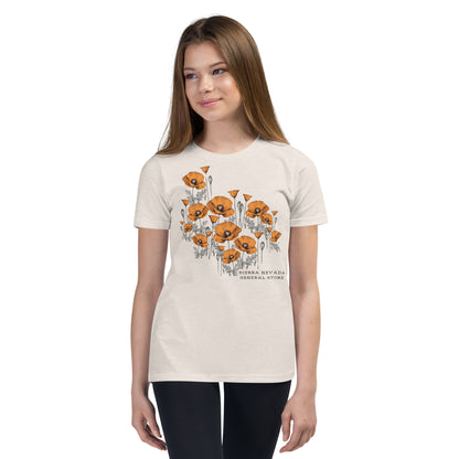 California Poppy Field Tee for Kids