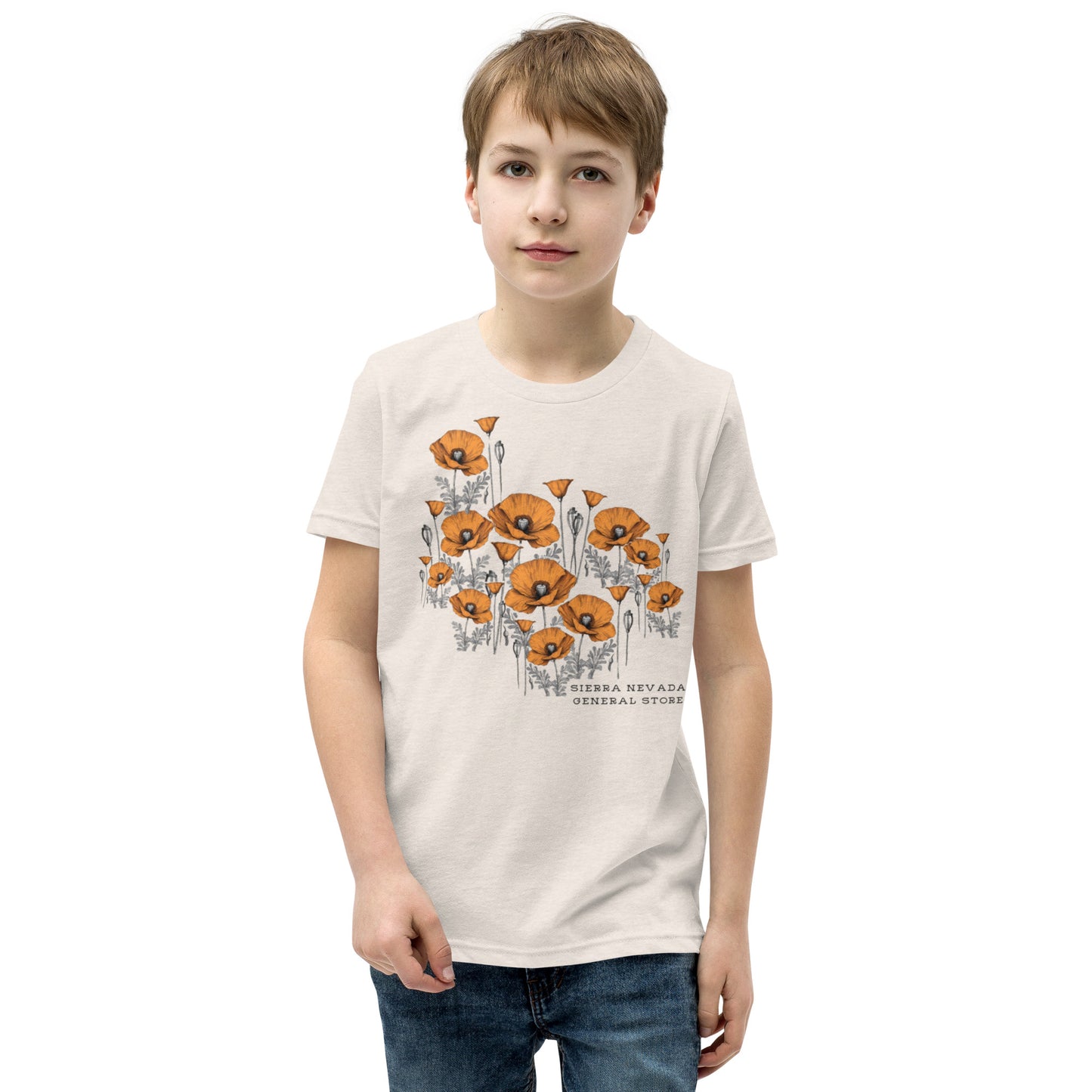 California Poppy Field Tee for Kids