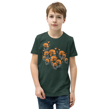 California Poppy Field Tee for Kids