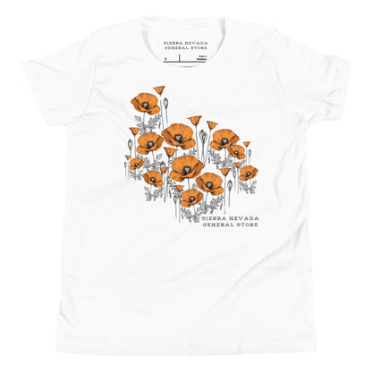 California Poppy Field Tee for Kids